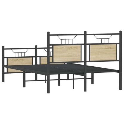 Bed Frame without Mattress Sonoma Oak 120x190 cm Small Double Engineered Wood