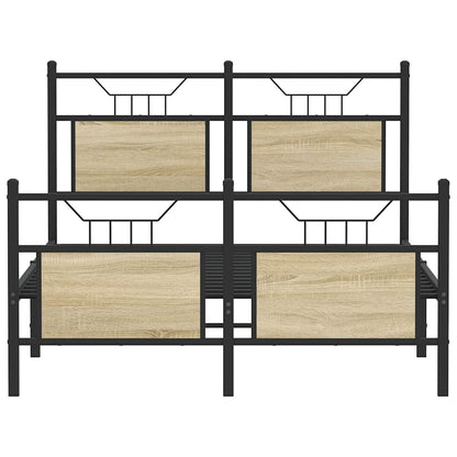 Bed Frame without Mattress Sonoma Oak 120x200 cm Engineered Wood