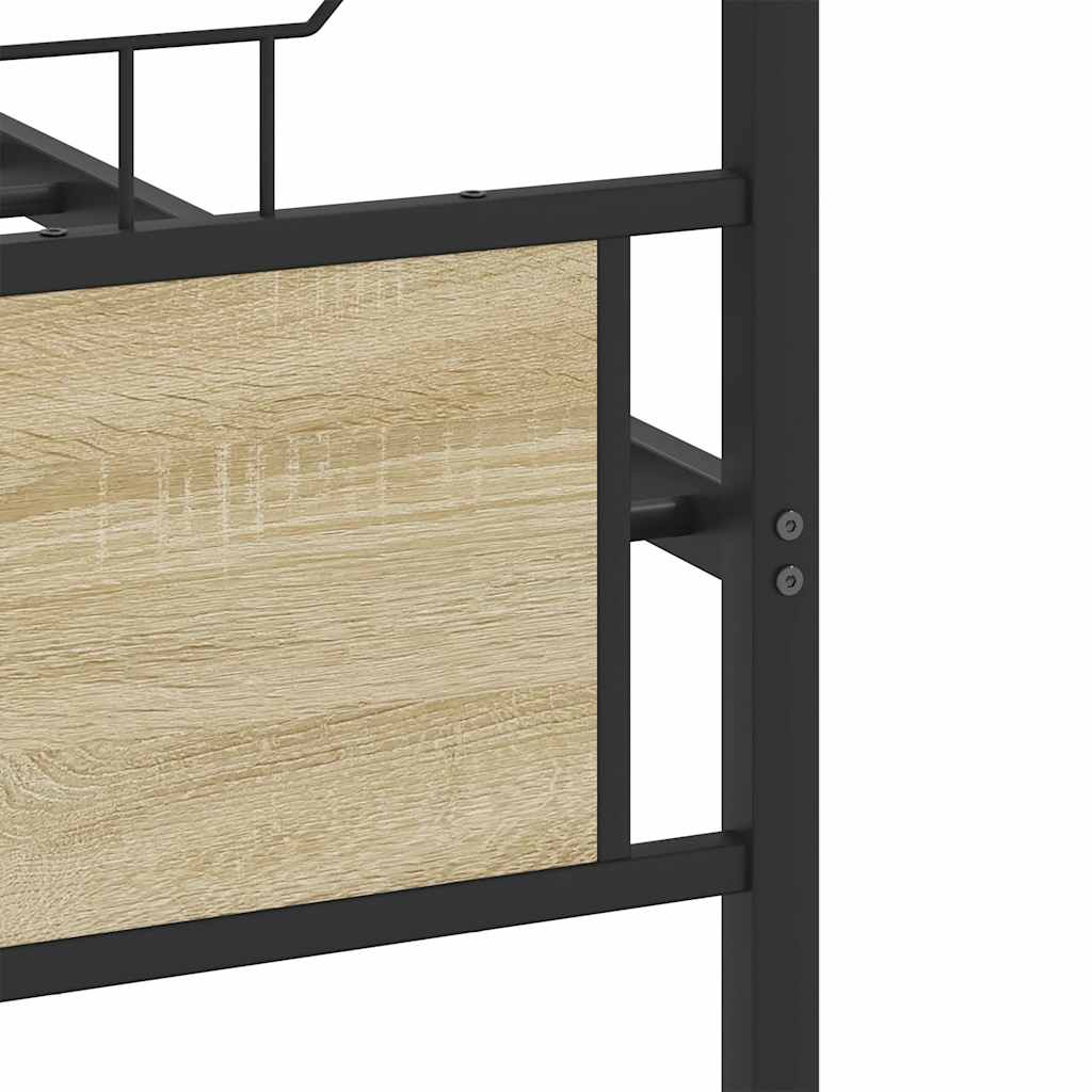 Bed Frame without Mattress Sonoma Oak 120x200 cm Engineered Wood