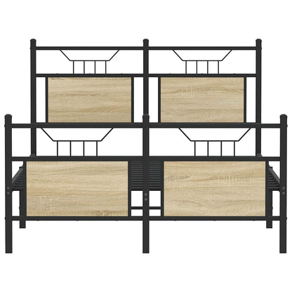 Bed Frame without Mattress Sonoma Oak 137x190 cm Engineered Wood
