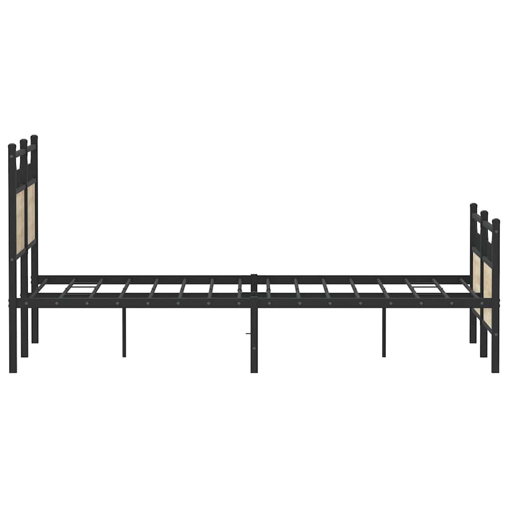 Bed Frame without Mattress Sonoma Oak 137x190 cm Engineered Wood