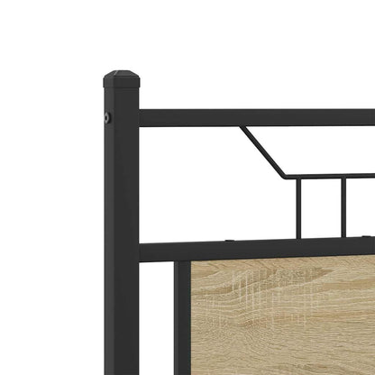 Bed Frame without Mattress Sonoma Oak 137x190 cm Engineered Wood