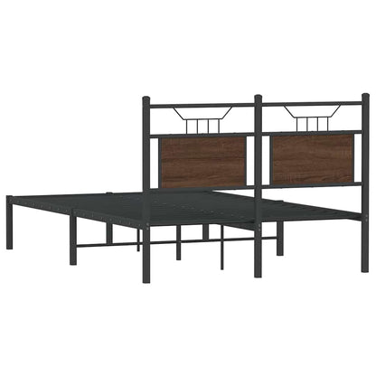 Bed Frame without Mattress Brown Oak 120x200 cm Engineered Wood