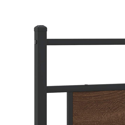 Bed Frame without Mattress Brown Oak 193x201 cm Engineered Wood