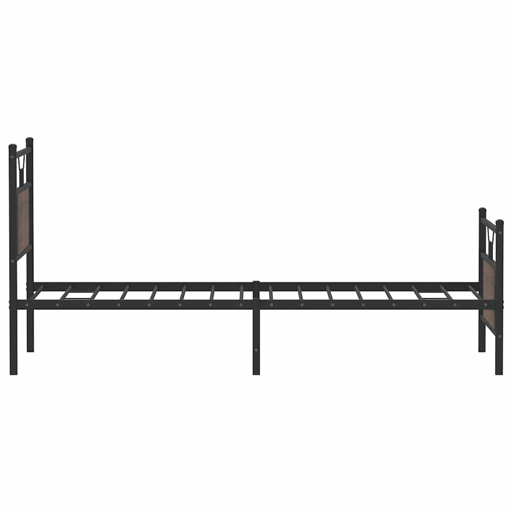 Bed Frame without Mattress Brown Oak 80x200 cm Engineered Wood