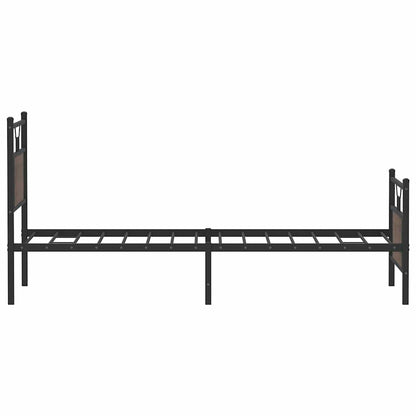 Bed Frame without Mattress Brown Oak 80x200 cm Engineered Wood