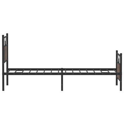 Bed Frame without Mattress Brown Oak 90x200 cm Engineered Wood