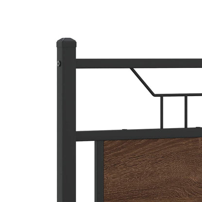 Bed Frame without Mattress Brown Oak 120x200 cm Engineered Wood