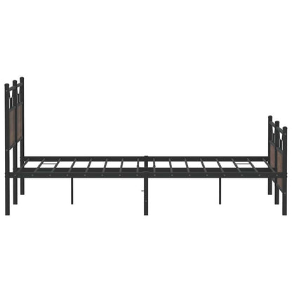 Bed Frame without Mattress Brown Oak 137x190 cm Engineered Wood