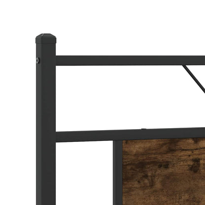 Bed Frame without Mattress Smoked Oak 183x213 cm Engineered Wood