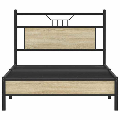 Bed Frame without Mattress Sonoma Oak 100x200 cm Engineered Wood