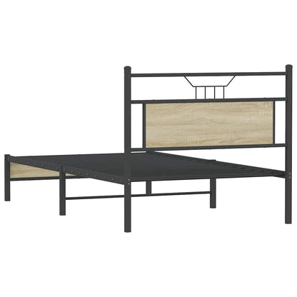 Bed Frame without Mattress Sonoma Oak 100x200 cm Engineered Wood