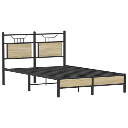 Bed Frame without Mattress Sonoma Oak 120x190 cm Small Double Engineered Wood