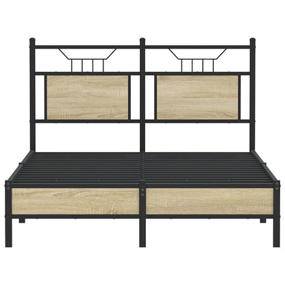 Bed Frame without Mattress Sonoma Oak 120x200 cm Engineered Wood