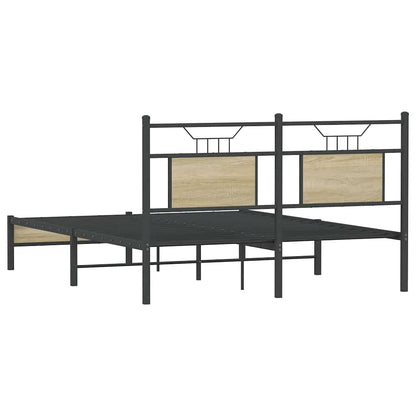 Bed Frame without Mattress Sonoma Oak 140x190 cm Engineered Wood