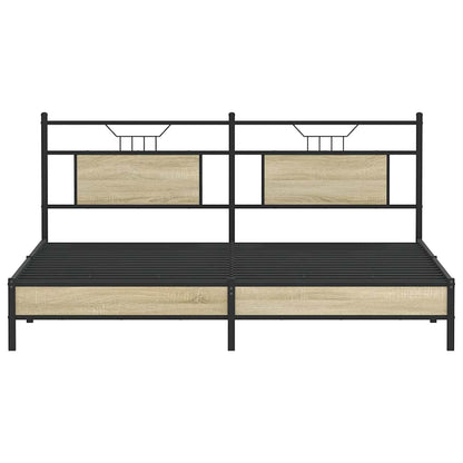 Bed Frame without Mattress Sonoma Oak 160x200 cm Engineered Wood