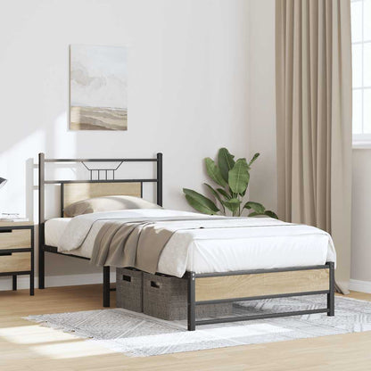 Bed Frame without Mattress Sonoma Oak 90x190 cm Single Engineered Wood