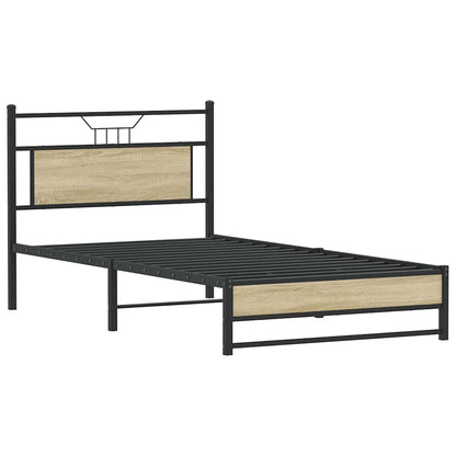 Bed Frame without Mattress Sonoma Oak 100x200 cm Engineered Wood