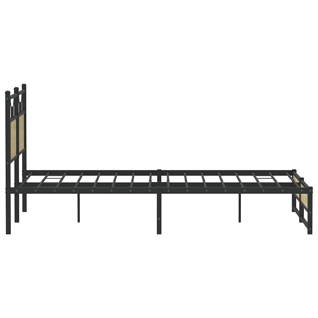 Bed Frame without Mattress Sonoma Oak 137x190 cm Engineered Wood