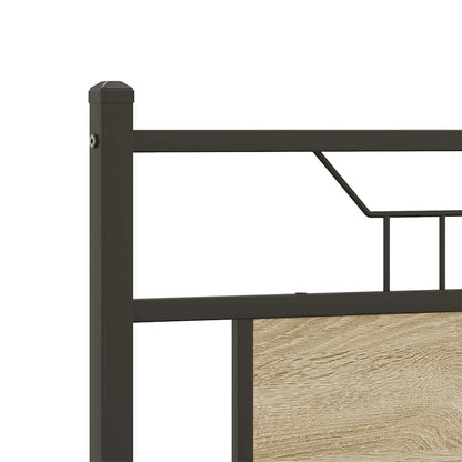 Bed Frame without Mattress Sonoma Oak 150x200 cm King Size Engineered Wood