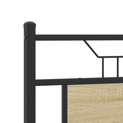 Bed Frame without Mattress Sonoma Oak 137x190 cm Engineered Wood