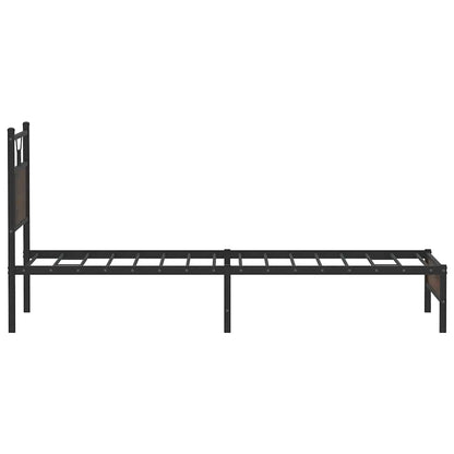 Bed Frame without Mattress Brown Oak 90x190 cm Single Engineered Wood