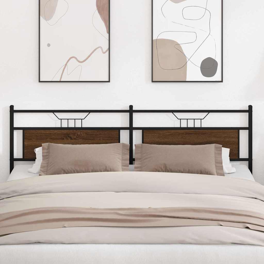 Bed Frame without Mattress Brown Oak 137x190 cm Engineered Wood