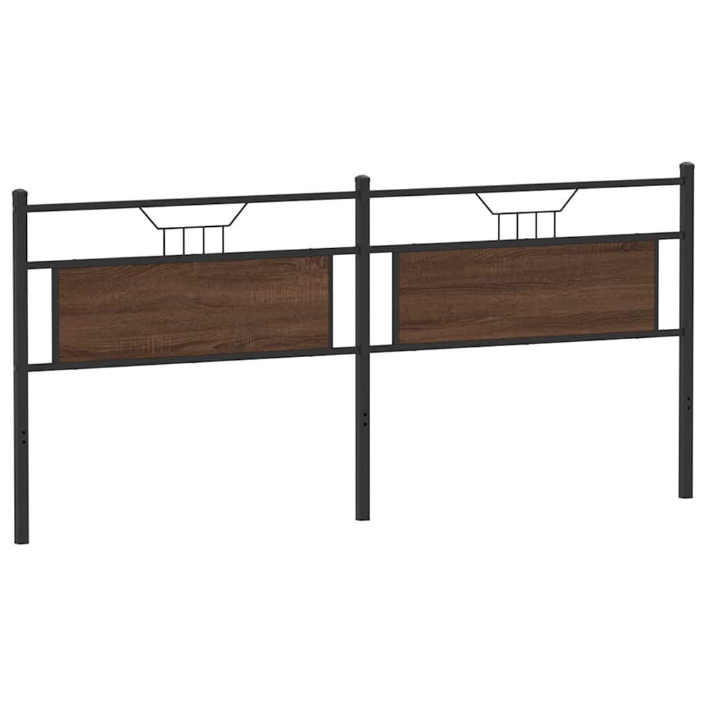 Bed Frame without Mattress Brown Oak 137x190 cm Engineered Wood
