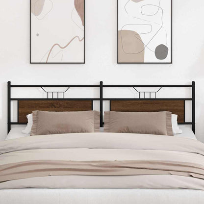 Bed Frame without Mattress Brown Oak 140x190 cm Engineered Wood