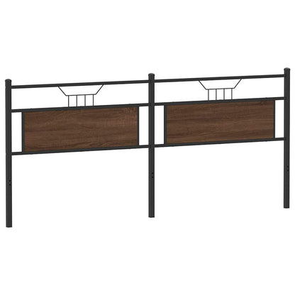 Bed Frame without Mattress Brown Oak 140x190 cm Engineered Wood