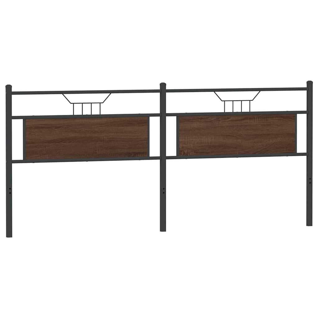 Bed Frame without Mattress Brown Oak 140x190 cm Engineered Wood
