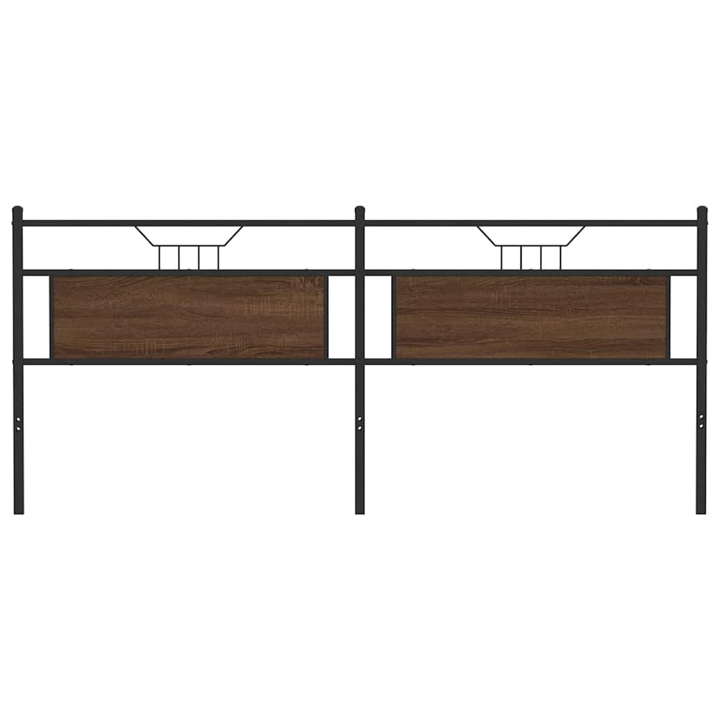 Bed Frame without Mattress Brown Oak 140x190 cm Engineered Wood