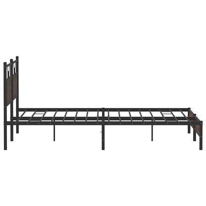 Bed Frame without Mattress Brown Oak 183x213 cm Engineered Wood