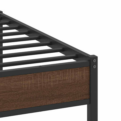Bed Frame without Mattress Brown Oak 183x213 cm Engineered Wood