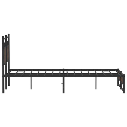 Bed Frame without Mattress Brown Oak 120x200 cm Engineered Wood