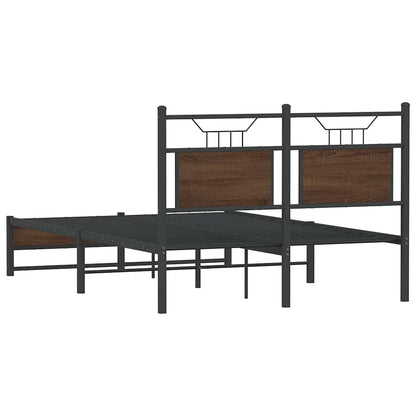 Bed Frame without Mattress Brown Oak 120x200 cm Engineered Wood