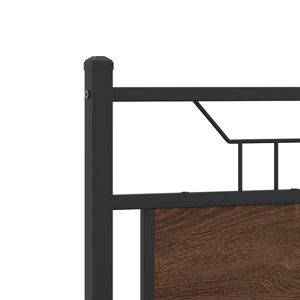 Bed Frame without Mattress Brown Oak 120x200 cm Engineered Wood