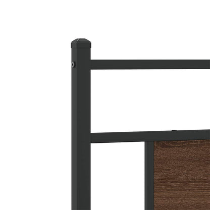 Bed Frame without Mattress Brown Oak 80x200 cm Engineered Wood