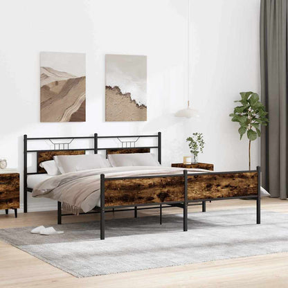 Bed Frame without Mattress Brown Oak 100x200 cm Engineered Wood