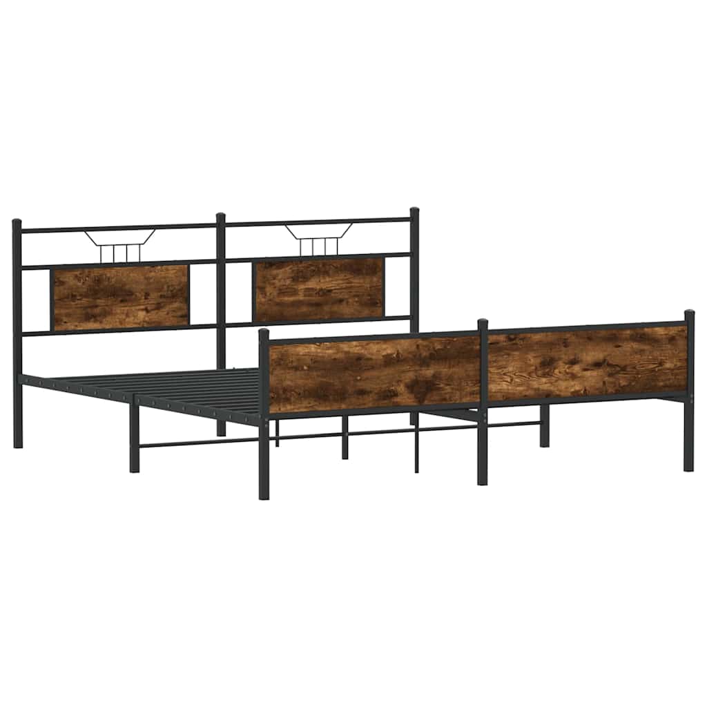 Bed Frame without Mattress Brown Oak 107x203 cm Engineered Wood