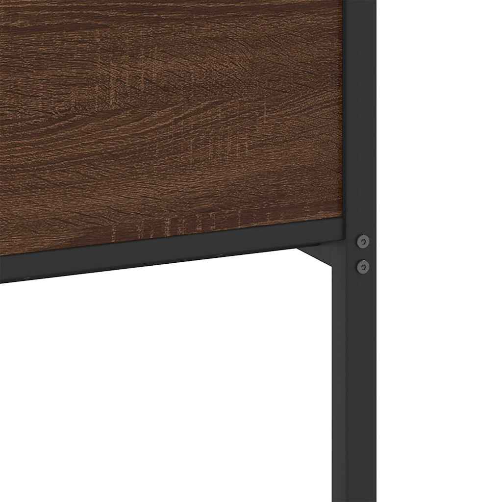 Bed Frame without Mattress Brown Oak 120x190 cm Small Double Engineered Wood