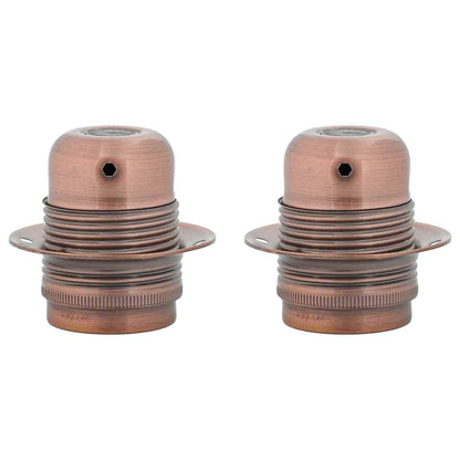 Lamp Holders 2 pcs Red Bronze E27