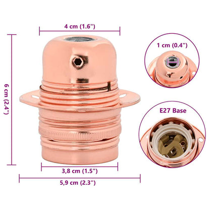 Lamp Holders 2 pcs Rose Gold E27