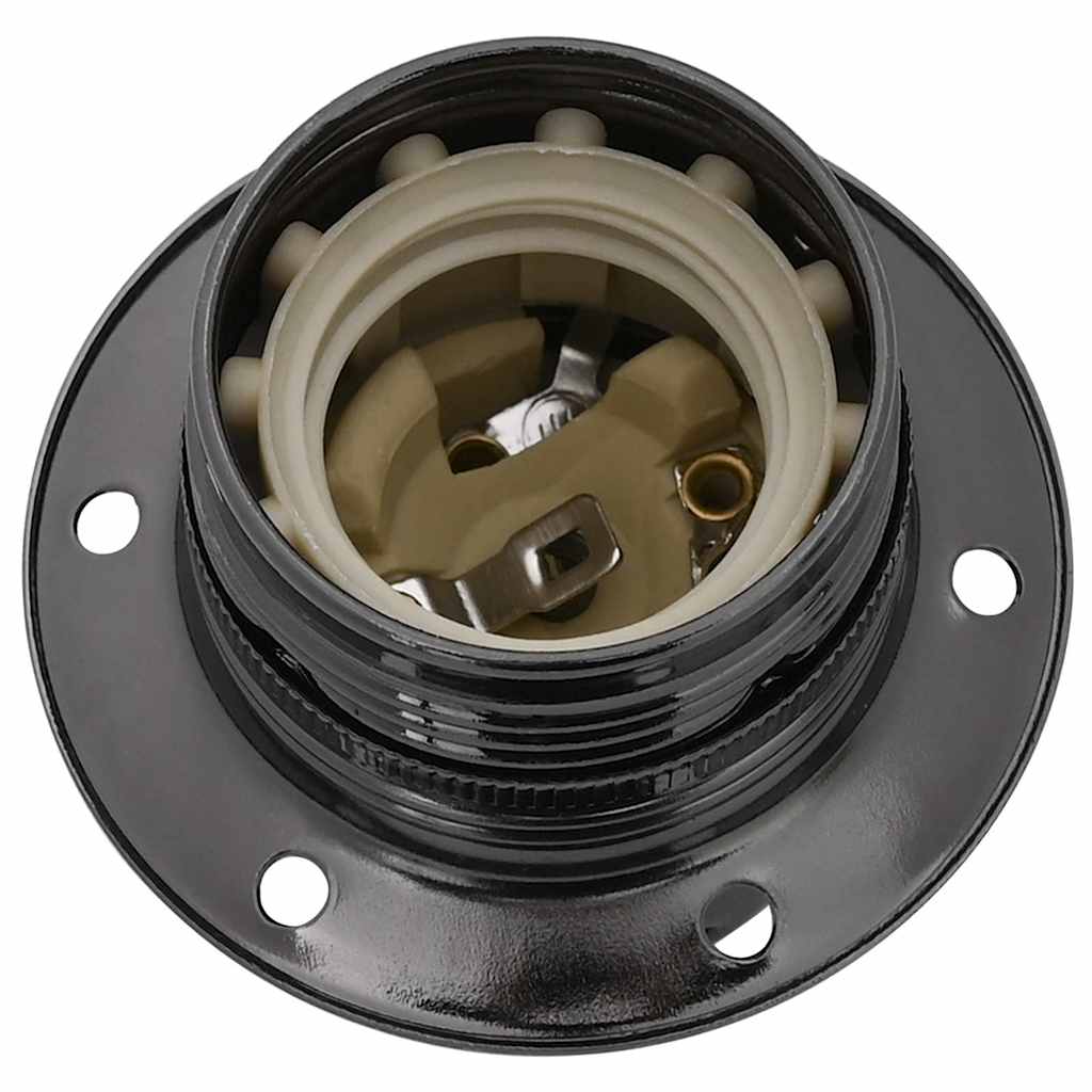 Lamp Holders 2 pcs Glossy Black E27