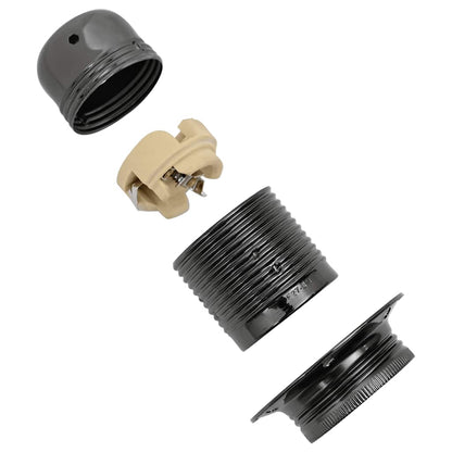 Lamp Holders 2 pcs Glossy Black E27