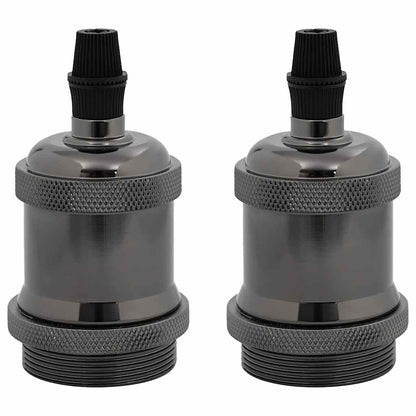 Lamp Holders 2 pcs Glossy Black E27