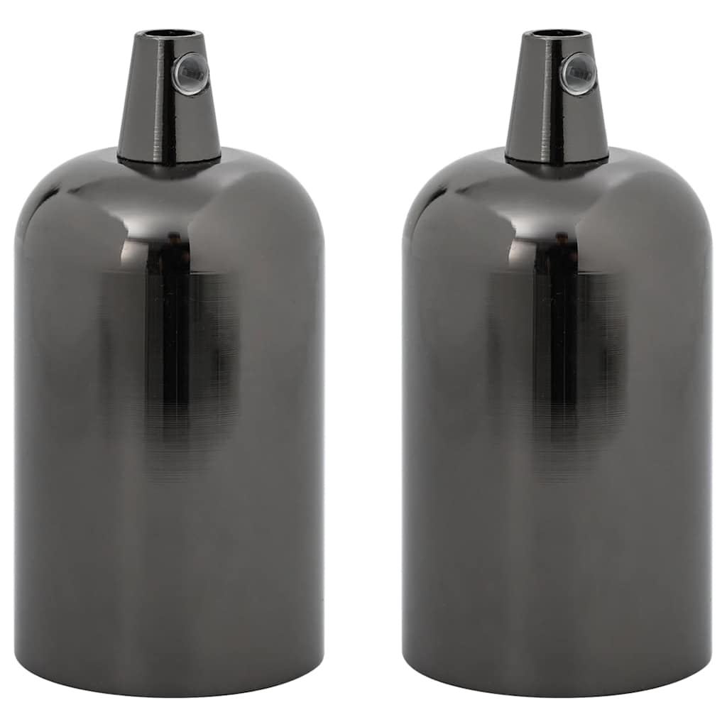 Lamp Holders 2 pcs Glossy Black E27