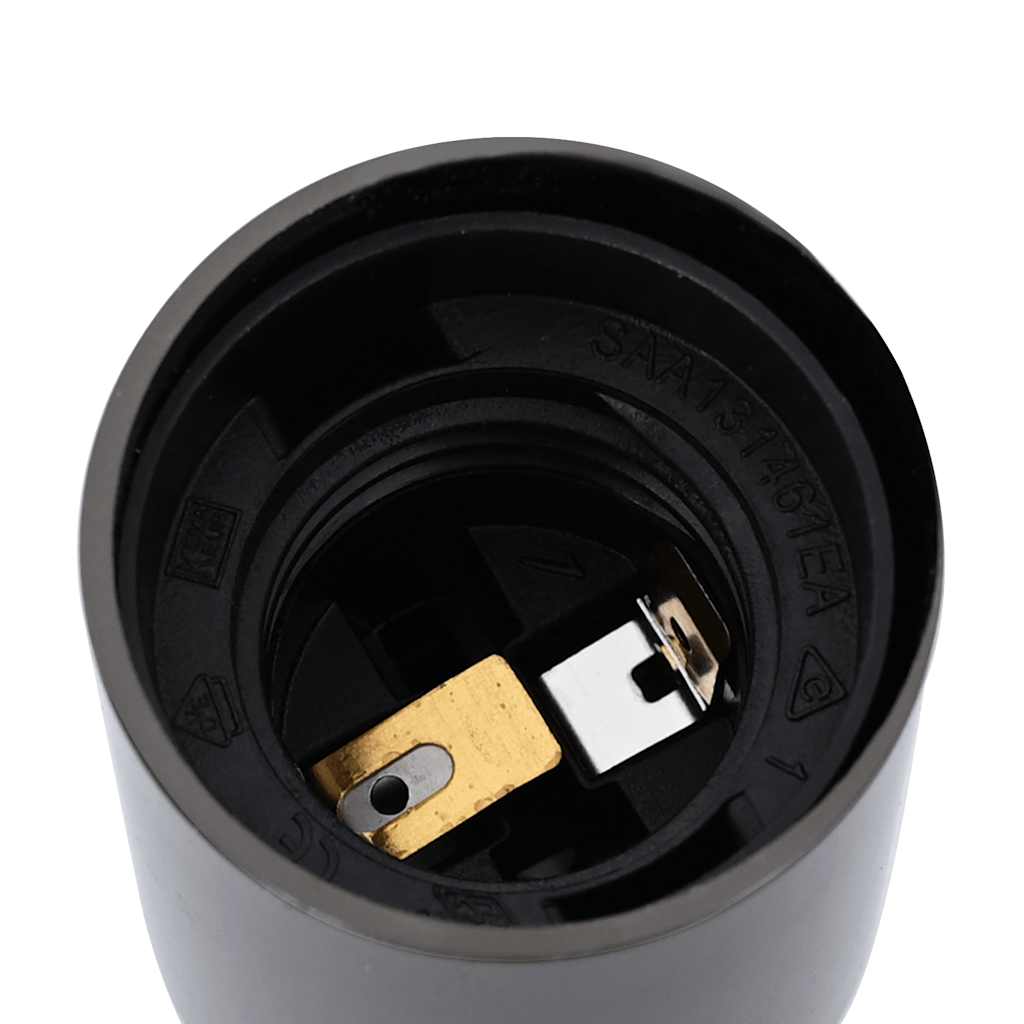 Lamp Holders 2 pcs Glossy Black E27