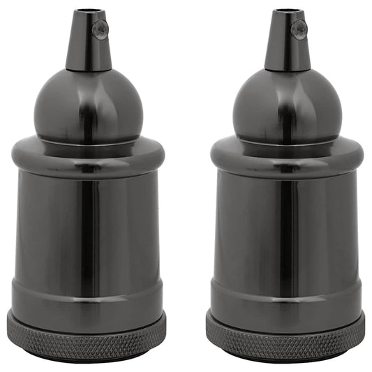 Lamp Holders 2 pcs Glossy Black E27