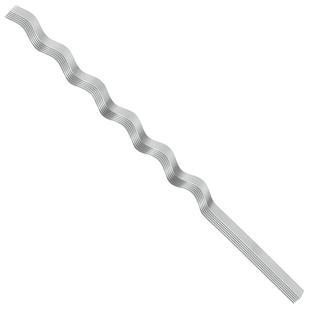 Plant Support 50 pcs Silver 150 x 0.6 x 0.6 cm Steel